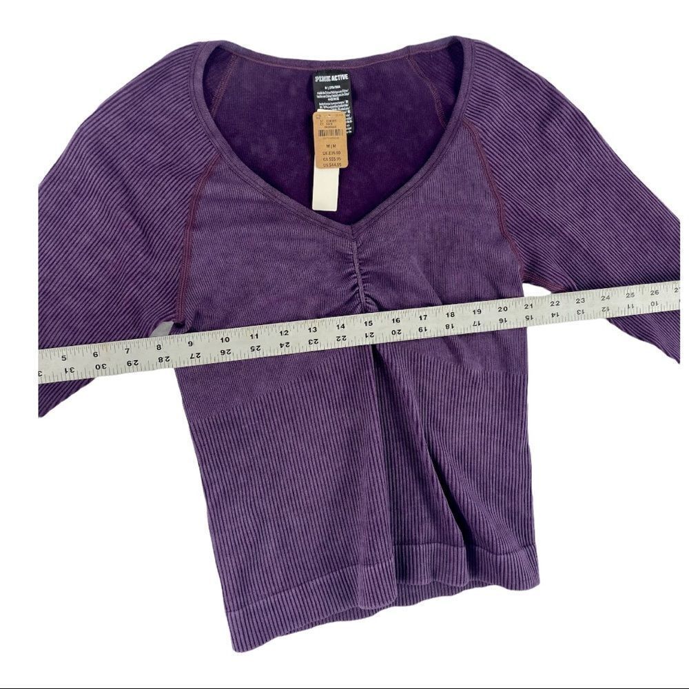 NWT PinkActive Compression Purple Long Sleeve Top - Picture 3 of 5